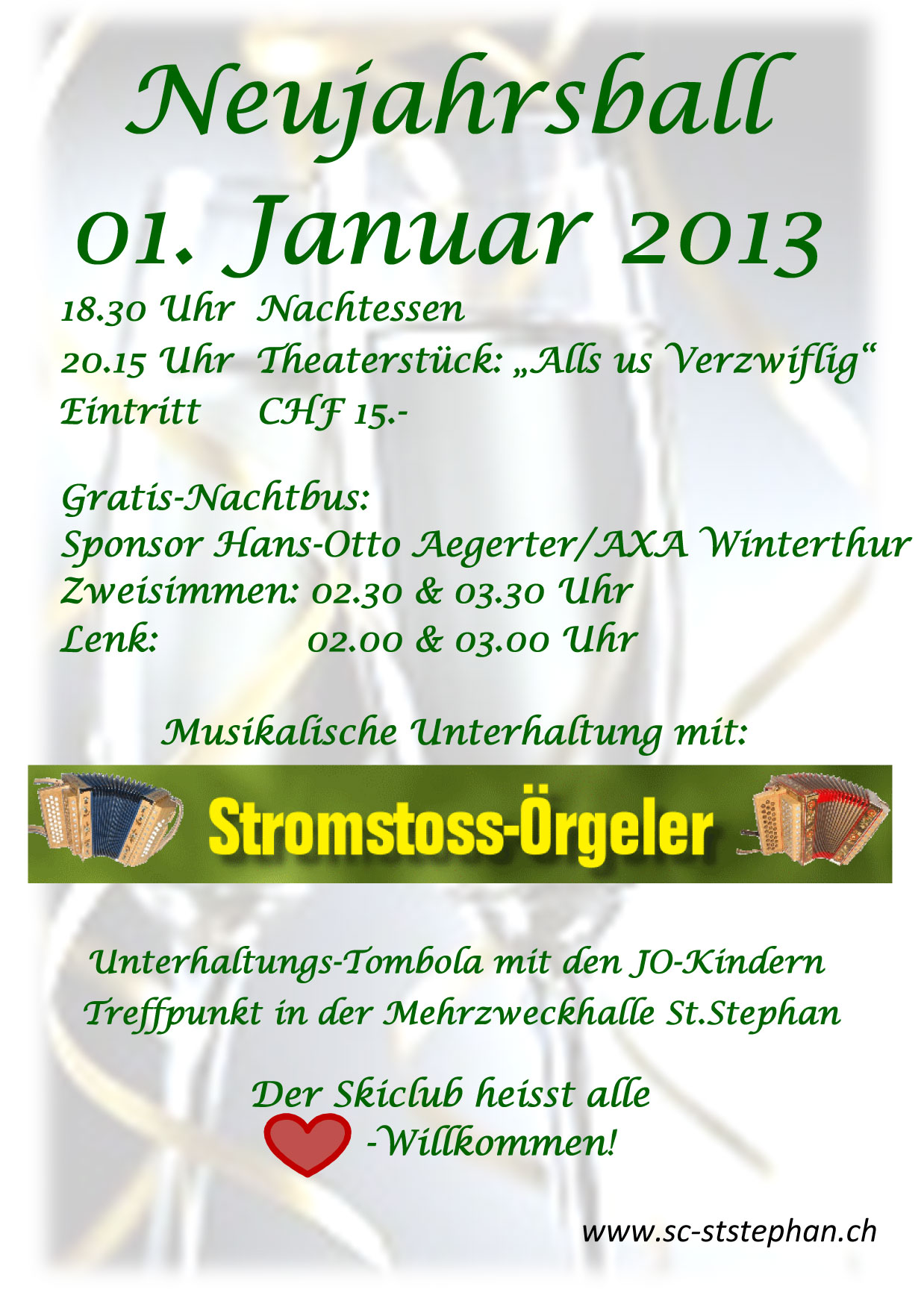 Flyer Neujahrsball 2013